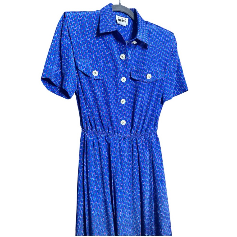 Vintage 80s Dress Leslie Fay 8P